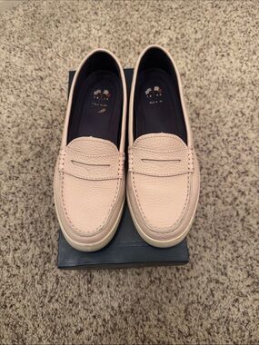 Cole Haan Women's Pale Pink Leather Penny Loafers